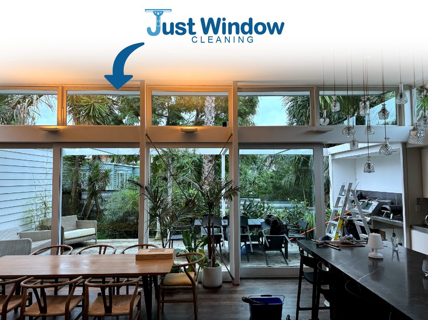 High interior glass in an Auckland home