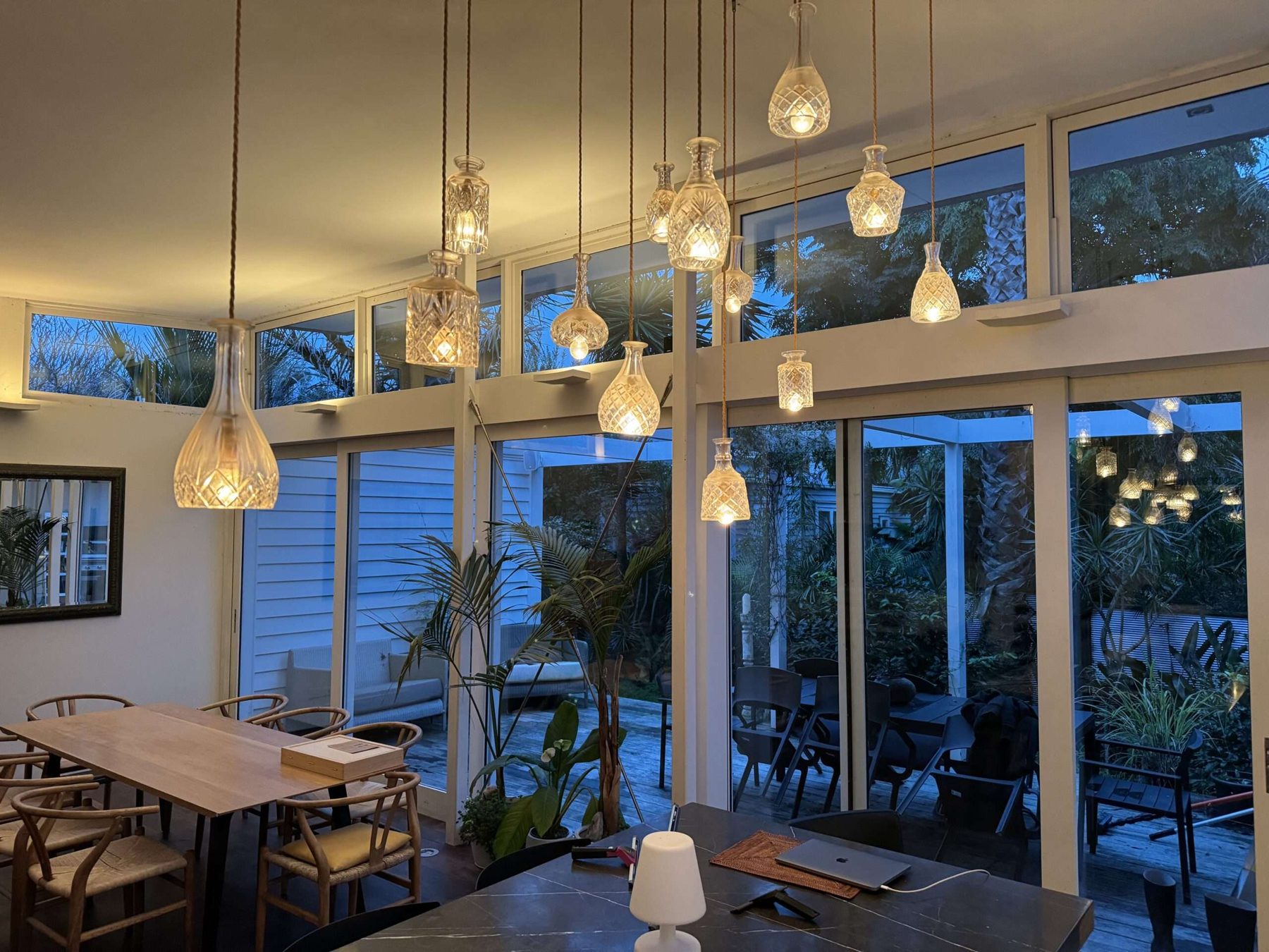 Clean interior glass in an Auckland dining room
